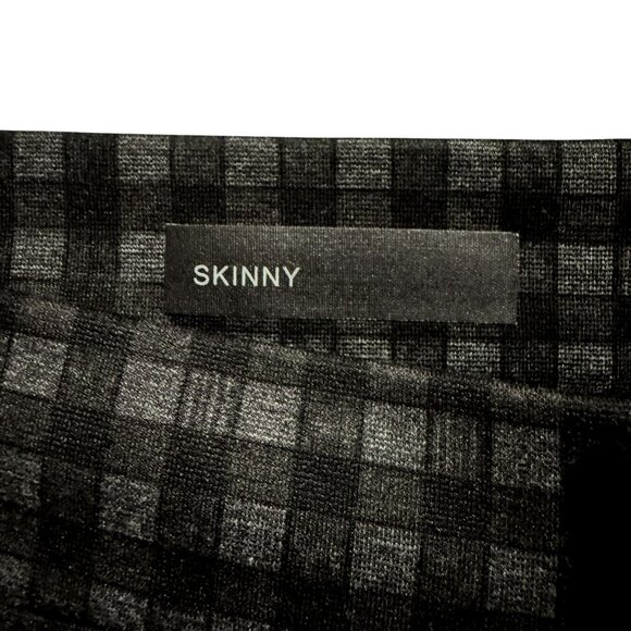 KUT From The Kloth Elyse Black & Gray Check Slim Leg Pants Career Office 8 Tall - Picture 3 of 8